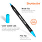 Shuttle Art Dual Tip Brush Pens, 96 Colours Fine and Brush Tip Markers Set with Pen Holder & 1 Colouring Book, Felt Tip Colouring Pens for Adults