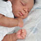 Realistic Reborn Baby Dolls Black Girl 20inch Lifelike Handmade African American Weighted Real Silicone Tan Skin Sleeping Baby Dolls Closed Eyes Best