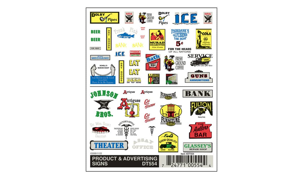 Dry Transfer, Product/Advertising Signs