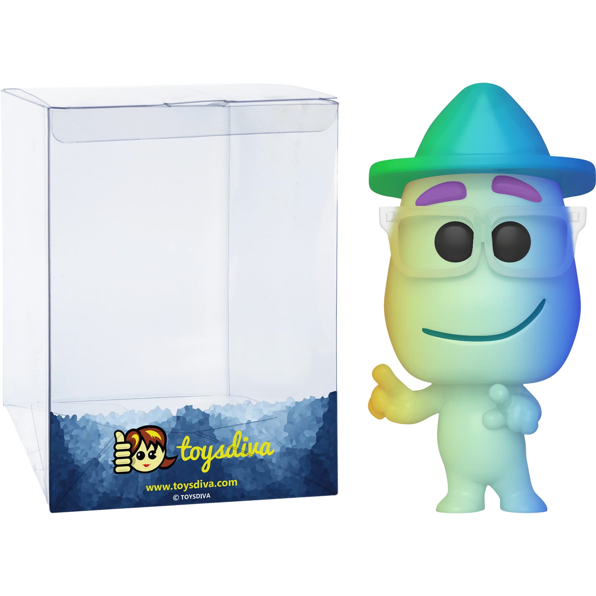Funko Joe Gardner [Soul World]: P o p ! Vinyl Figurine Bundle with 1 Compatible 'ToysDiva' Graphic Protector (744-47949 - B)