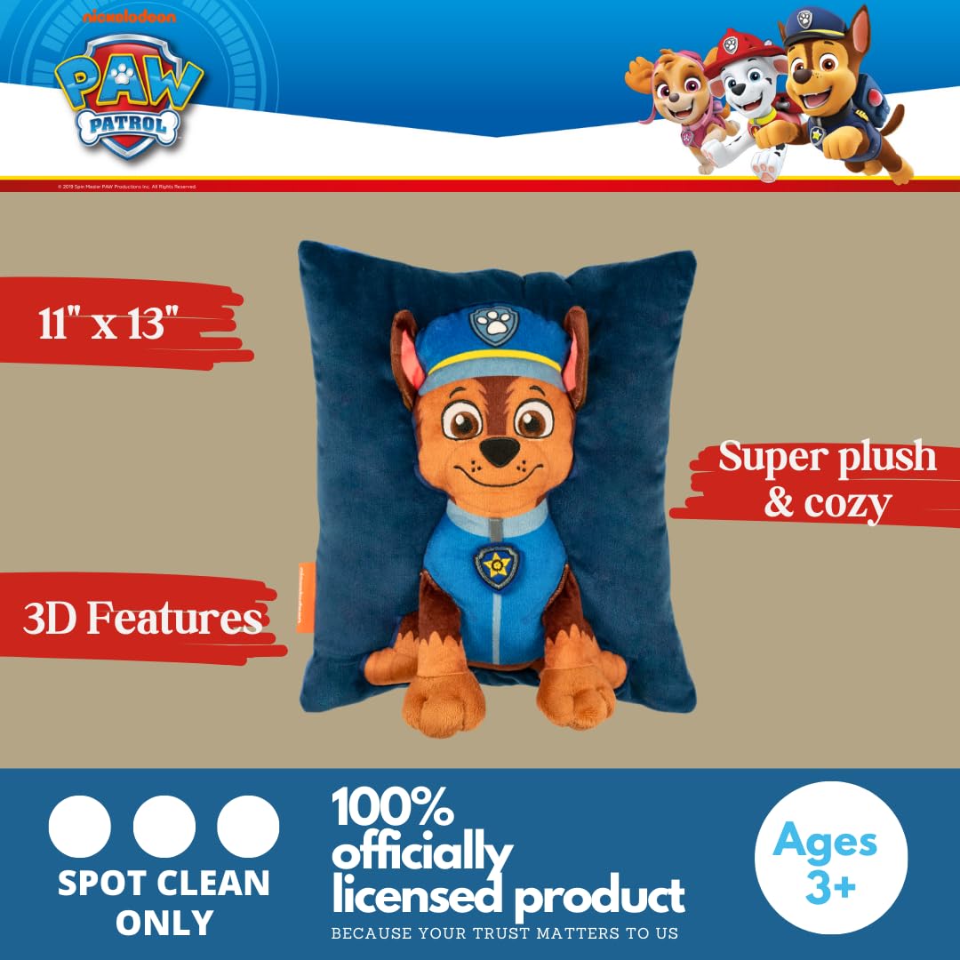 Paw Patrol Chase Kids Super Plush Cozy Snuggle (TM) Pillow (100% Officially Licensed Product) By Franco