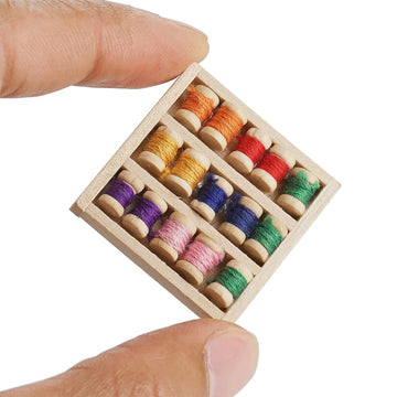 Odoria 1/12 Miniature Spool of Thread Kit Dollhouse Decoration Accessories