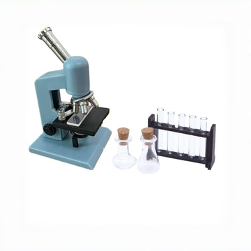 1/12 Miniature Dollhouse Accessories Kit, Laboratory Microscope