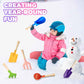 6 PCS 8" Kids Gardening Tools, Metal Beach Sandbox Digging Toys with Sturdy Wooden Handle, Safe Backyard Snow Sensory Playset Including Cylinder