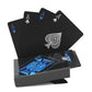 zeamas 1pc Waterproof Plastic Poker Playing Cards PET Table Games Halloween/Thanksgiving Day (Blue x Silver)