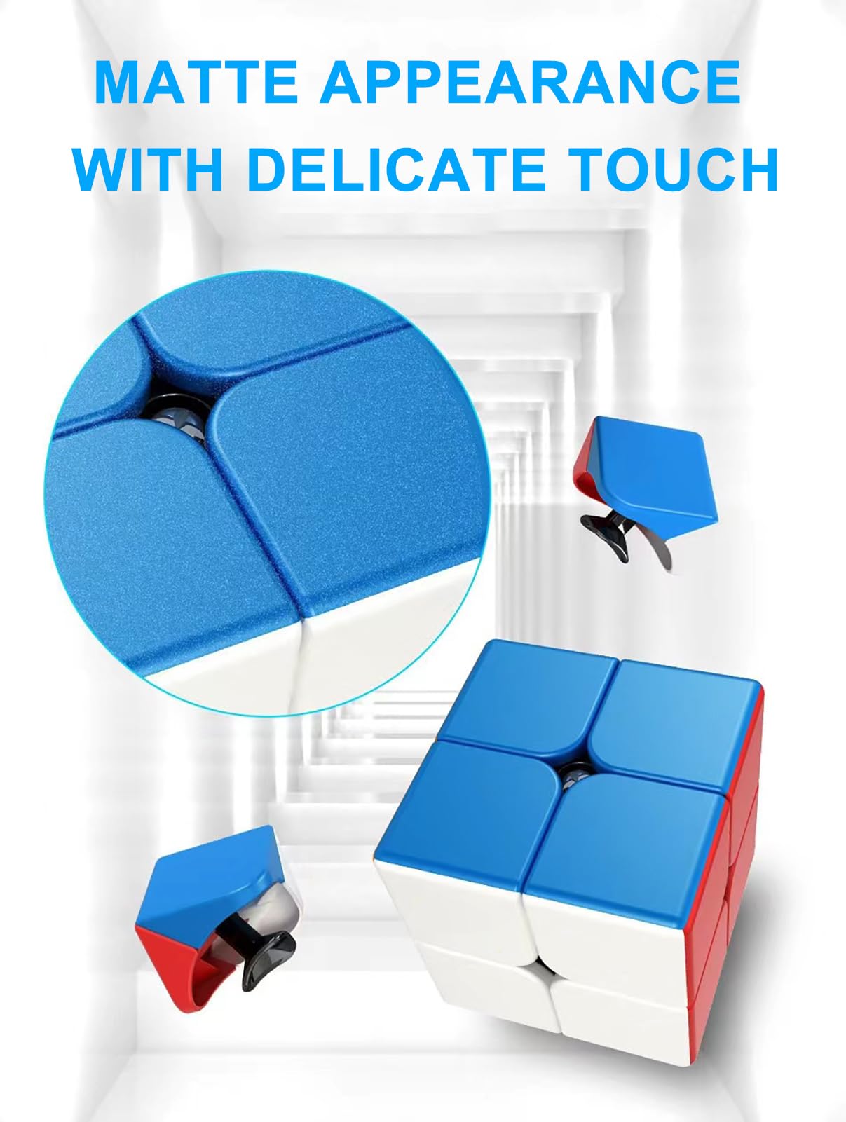 CFMOUR Speed Cube Set - Stickerless 2x2 3x3 4x4 Pyramid Magic Cubes Bundle