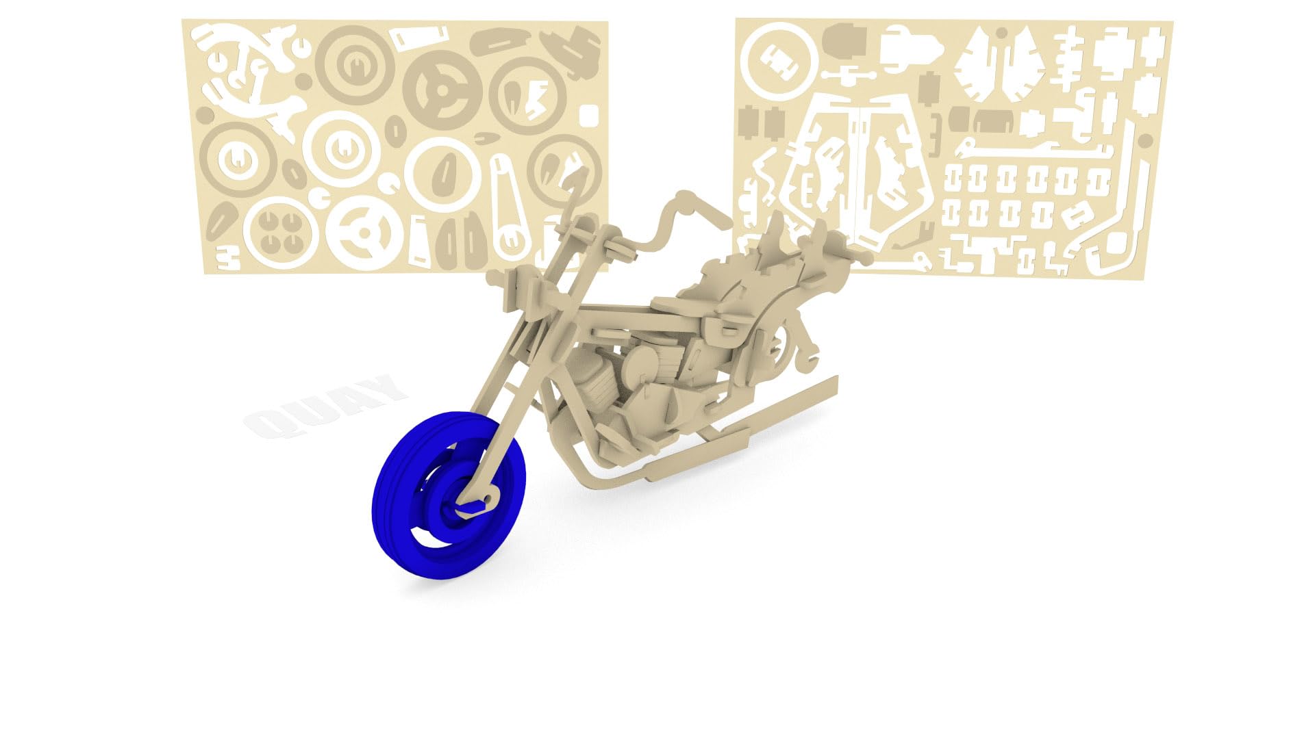 American Motocycle QUAY Woodcraft Construction Kit FSC