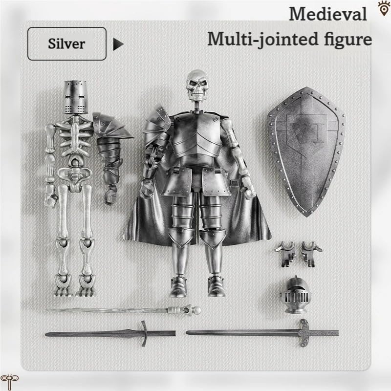 Osmanthus bloom T13 Action Figure Set,Skeleton Knight Action Figures,Knight Action Figures,Dummy 13,Lucky 13 Collectible Action Figure?Assembly