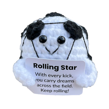PLWalker Soccer Emotional Support Soccer Ball Gifts Plush Plushy, Positive Crochet Stuffed Doll Inspirational Plushies