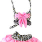 American Fashion World Animal Print Bikini with Pink Trim for 14-Inch Dolls | Premium Quality & Trendy Design