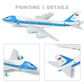 QIYUMOKE 1/400 for Air Force One VC-25A Boeing 747 Diecast Model Airplane with Display Stand, 6-Inch Metal Airliner Model for Aviation Collectors