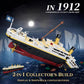 Liberty Imports Titanic Model Kit - 2022 Pieces Large Cruise Ship Building Blocks Set, STEM Educational Toy Gifts for Kids and Adults, Collectible
