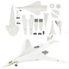 SEBUNAS 1:100 Scale TU-160 Boomber Quick Assembly Model Kit, Plastic TU-160 Fun Toy Airplane Assembly Model with Stand Kids Gift Suitable