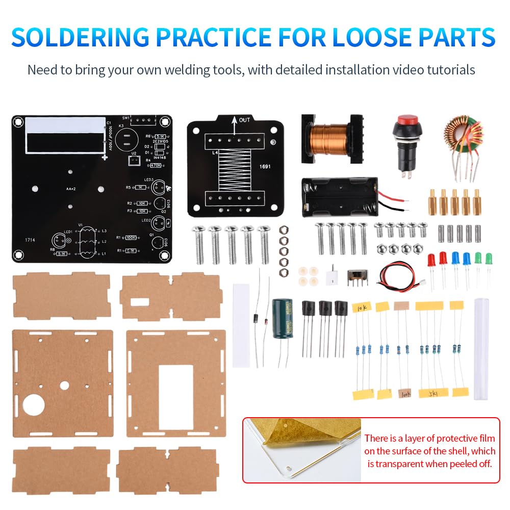 STEM Projects DIY Toys Soldering Practice Kit, Electric Magnetic Transmitter Educational Electronics Kit, Mini DIY Shooting Game Toy Gift for Teens