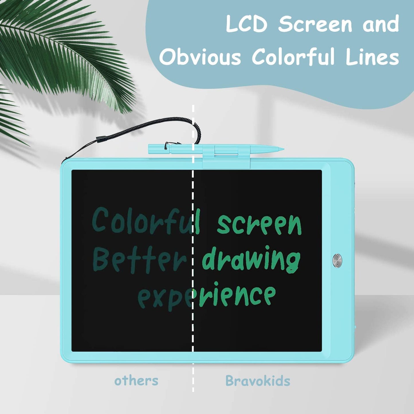 bravokids 10 Inch LCD Writing Tablet for Kids, Erasable Drawing Tablet for Toddlers, Doodle Board for Boys, Learning Painting Pads Toys, Christmas