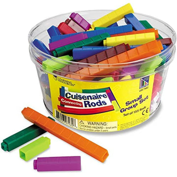 Learning Resources Connecting Cuisenaire Rods Small Group Set - Math Manipulatives for School,Educational Toys, Counting Blocks for Classroom and