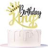Auteby Glitter King Birthday Cake Topper,Boy Prince 1st 2nd 3rd 10th 13th 18th 21st 30th 40th 50th Birthday Cake Topper/Gender Reveal Party