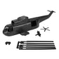 TimMee Plastic Army Men Helicopter Playset - Black 26pc Made in USA