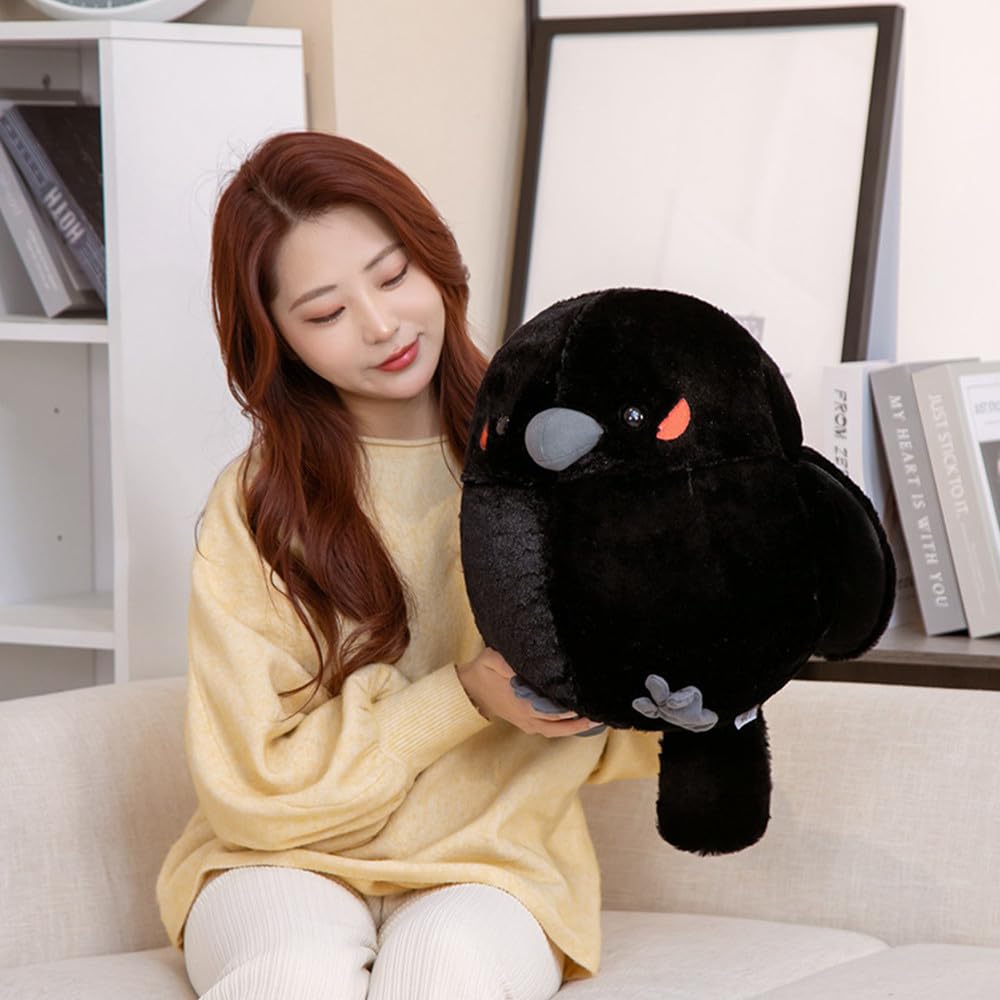 Sparrow Plush Toy 17.8inch Large Fat Bird Plushie Doll Cute Ball Soft Throw Pillow Funny Animal Form Plush Stuffed ToyCushion Kids and Adults Gift