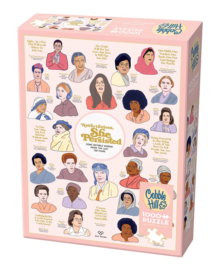 Cobble Hill 1000 Piece Puzzle - Nevertheless She Persisted - Sample Poster Included