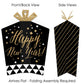 Big Dot of Happiness New Year’s Eve - Gold - Table Decorations - New Years Eve Party Fold and Flare Centerpieces - 10 Count