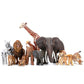 Safari Zoo Animals Figures Toys, 14 Piece Realistic Jungle Animal Figurines, African Wild Plastic Animals with Lion, Elephant Educational Learning