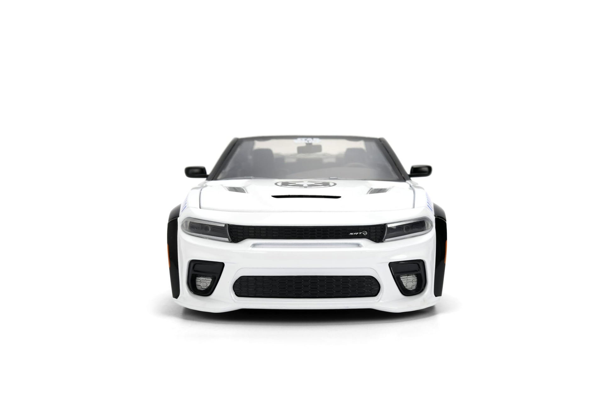 Jada Star Wars Stormtrooper with 2021 Dodge Charger SRT Hellcat Die-Cast Vehicle 1:24 Scale - Opening Parts Toys
