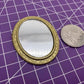 Miniature Dollhouse Mirror European Frame Mirror Dollhouse Victorian Baroque Wall Decor Miniature Bedroom Mini Furniture Accessory for 1/12 Dollhouse