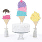 Big Dot of Happiness Scoop Up the Fun - Ice Cream - Sprinkles Party Centerpiece Sticks - Table Toppers - Set of 15