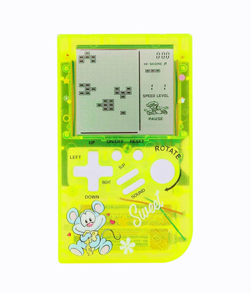 CZT Transparent Block Game Machine 23 Built-in Games Retro Children's Game Console Student Device Puzzle Handheld Console Electronic Brick Compact