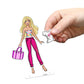 Barbie: Fabric Fashions Paper Dolls - Design Playset, 4 Dolls & Stands, Mix & Match Adhesive Outfits, Stickers-Gems-Ribbon, Storage Package, Kids 3+