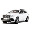 WAKAKAC 1/24 GLS63 AMG Model Car,Zinc Alloy Diecast Toy Car Pull Back with Light and Sound Toy Vehicle Door Can Be Opened (White)