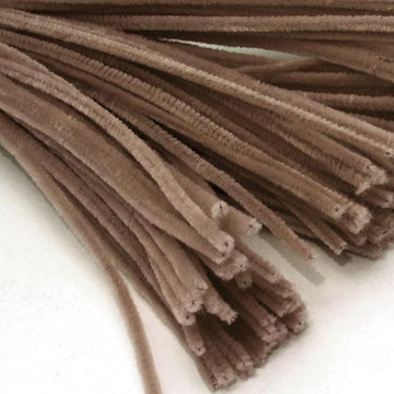 The Crafts Outlet Chenille Stems, Pipe Cleaner, 20-inch (50-cm), 50-pc, Light Brown