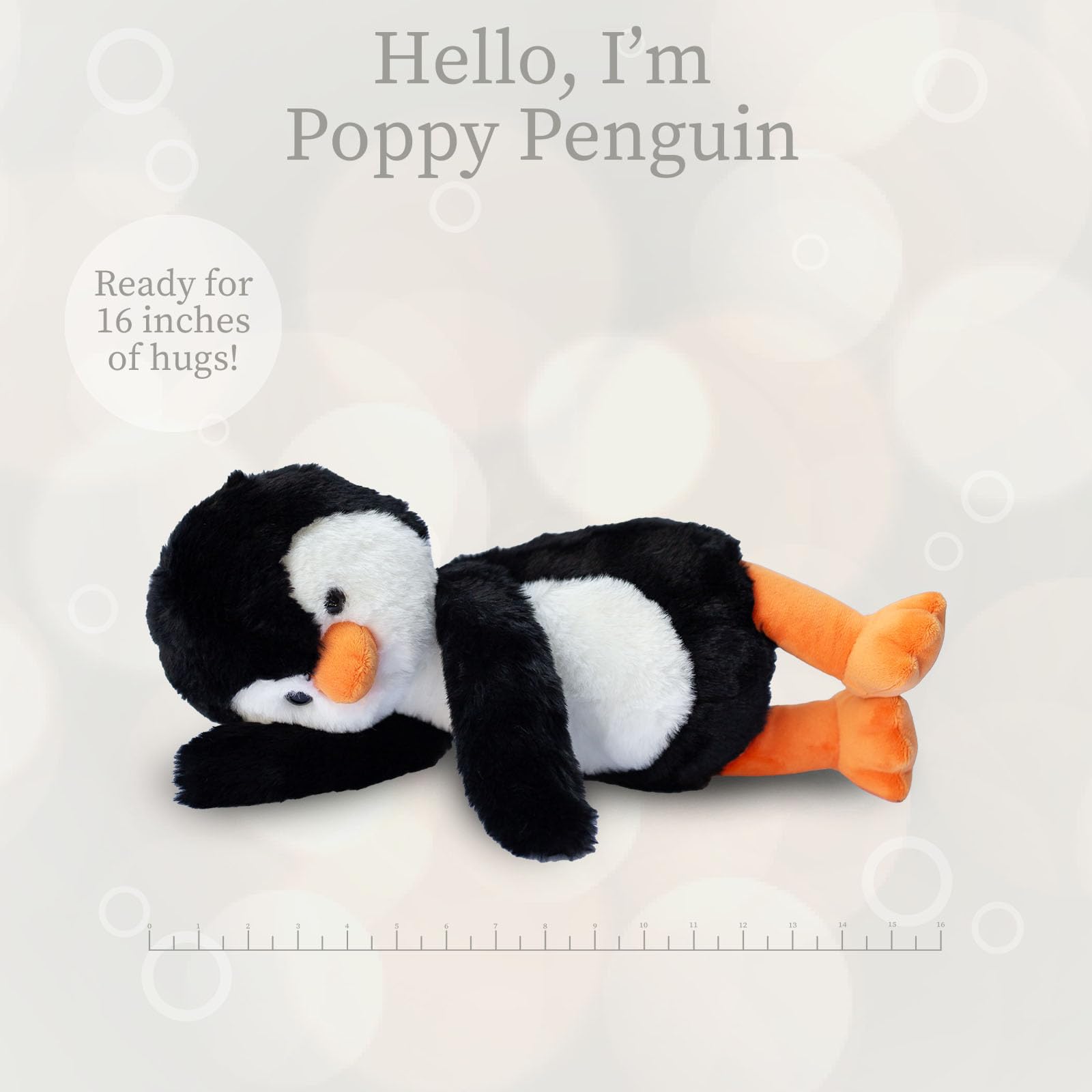 World's Softest Plush Stuffed Animal for Baby, Toddler, Kids, Adults - Adorable Toy Made from Kid-Friendly, Quality Materials - Lushee Poppy Penguin