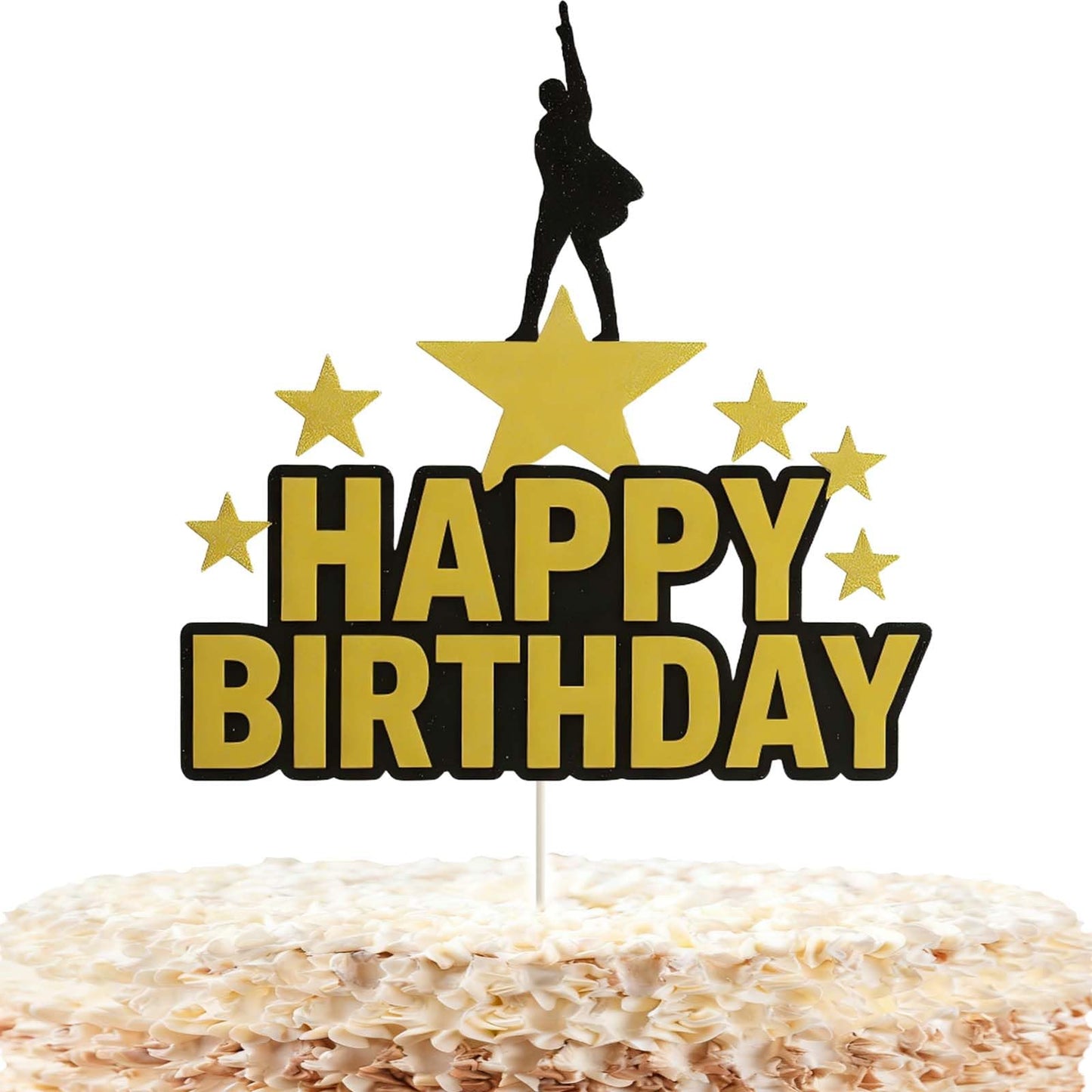 Vozekrod Broadway Musical Cake Topper - Theater Star Birthday Decoration, Musical Party Supplies for Kids & Adults