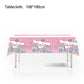 HABITZ 2pcs Children Birthday Party Tablecloth Table Cover,Children Birthday Supplies Decorations (4)