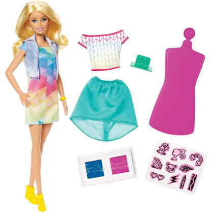 Barbie FRP05 Crayola Stamp Fashions Set Blonde, Multicolor