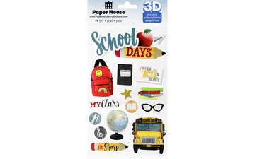3D Stickers School