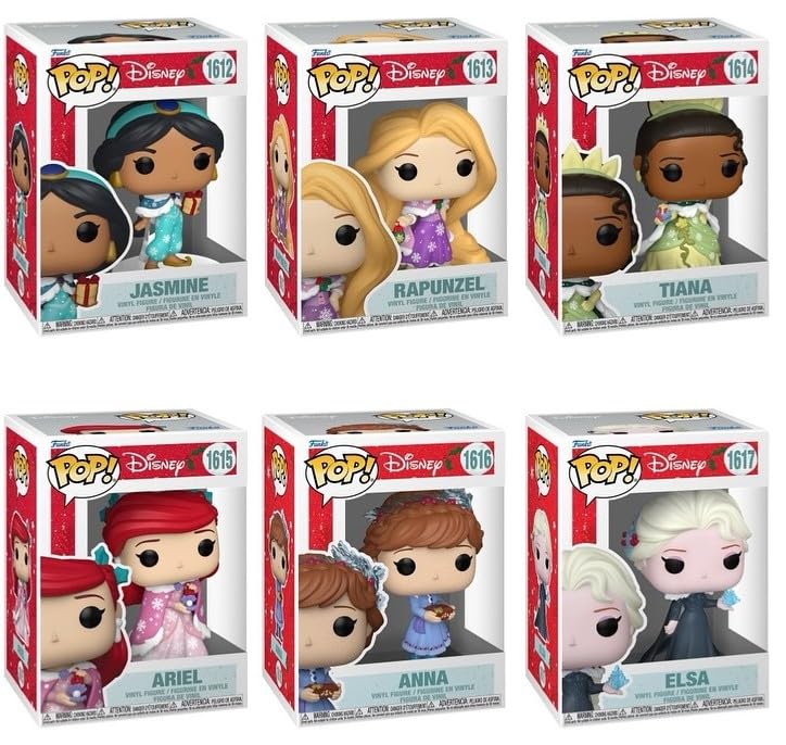 Funko Disney Princess Holiday 2025 Pop! Complete Set (6)