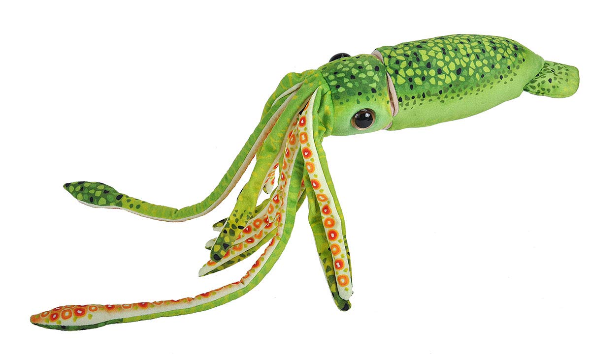Wild Republic Green Squid Stuffed Animal - 12"