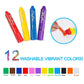 MayMoi Tempera Paint Sticks, Washable Paint Sticks, Quick Drying & No Mess, Non-Toxic, Best Art Birthday Gifts (12 Colors)