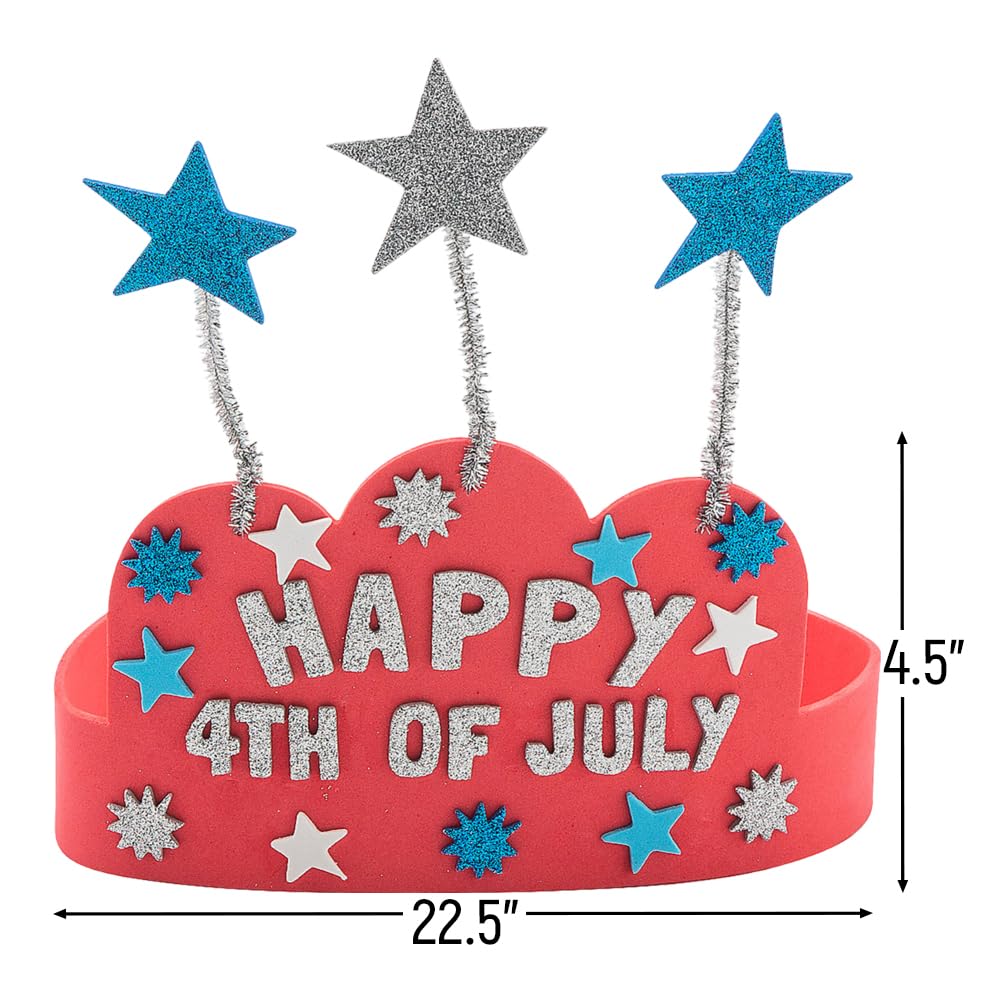Fun Express Patriotic Crown Craft Kit - Makes 12