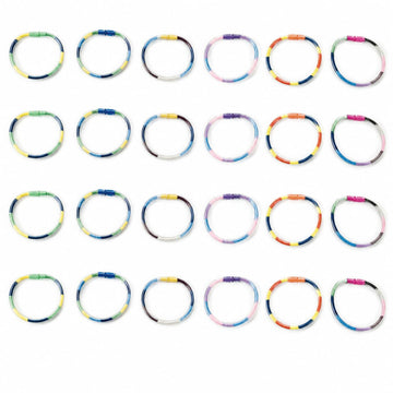 Fun Express Sand Art Bracelets for Kids - Bulk kit Makes 24, Includes Funnel - Sand Art Crafts and Party Favors - Sand Sold Seperately