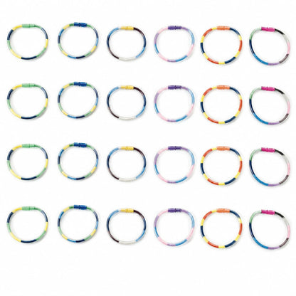 Fun Express Sand Art Bracelets for Kids - Bulk kit Makes 24, Includes Funnel - Sand Art Crafts and Party Favors - Sand Sold Seperately