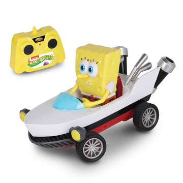 Nick Kart Racers - Pull Back Spongebob Boatmobile; Straight from The Game “Nickelodeon Kart Racers 3: Slime Speedway”; No Batteries Required; Grippy