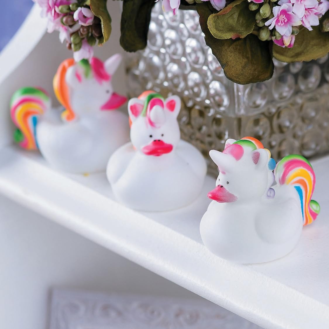 Unicorn Rubber Duckies, Ducks, 12 Pieces, Birthday Parties, Treasure Chest Supplies, Princess Party