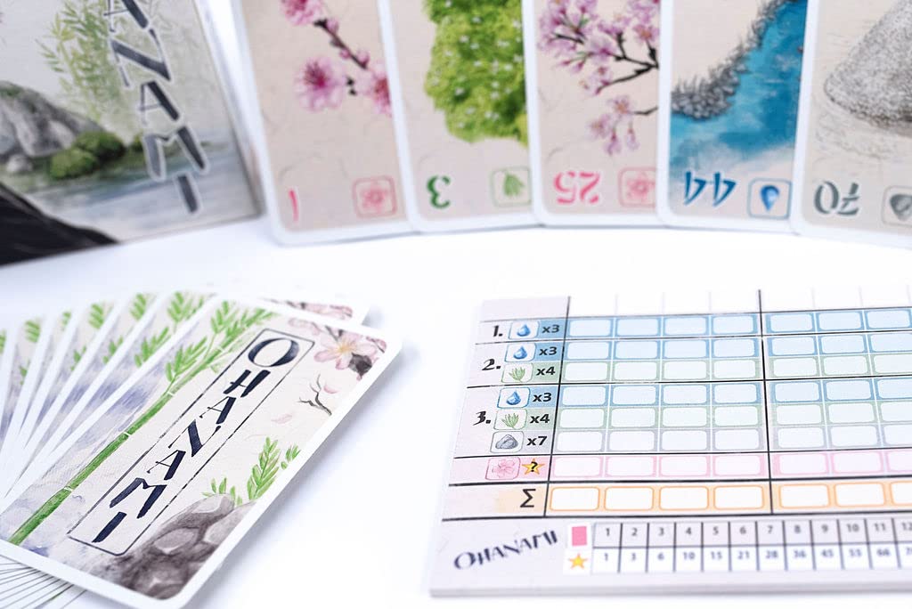 Ohanami Card Game - Zen Garden Strategy Game for Relaxing and Competitive Play! Fun Family Game for Kids and Adults, Ages 8+, 2-4 Players, 20 Minute