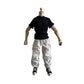 1/12 Action Figure Clothes,1:12Scale Solider tapered cargo pants,Casual Pants for 6" Action Figures,Fashion Pants only (Light Grey)