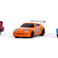 Jada Toys Fast & Furious 1.65" Nano 3-Pack Die-cast Cars, Toys for Kids and Adults, Multi (JAN31124)