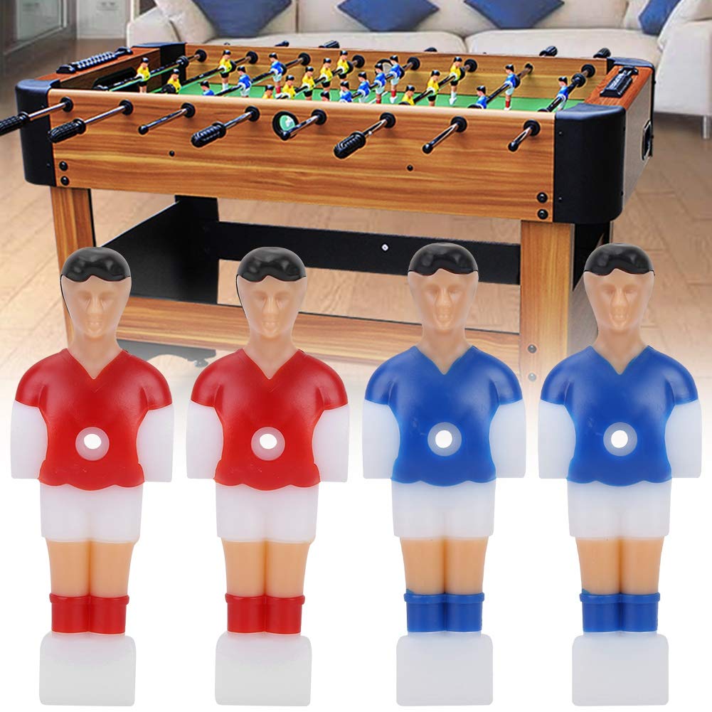 Table Football Replacement Players Set of 4 pcs - 2 Red 2 Blue Soccer Table Game Parts for Tabletop Soccer Game Accessories
